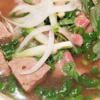 Pho Tai Bo Vien · Beef Pho Noodle Soup with Filet Mignon & Beef Balls.