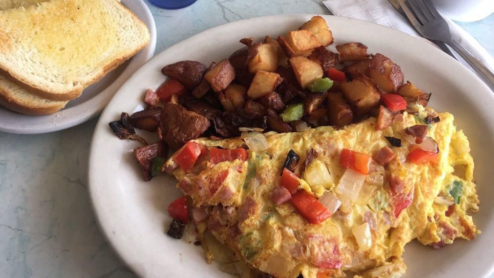 Denver Omelet · Ham, bell peppers and onions.