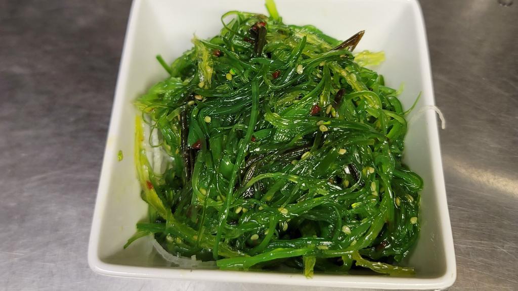 Wakame · Seaweed salad.