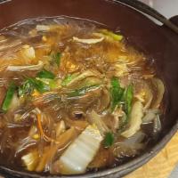 Chicken Sukiyaki Entrée · Sliced chicken with assorted vegetables and clear vermicelli noodles, with sweet sukiyaki br...