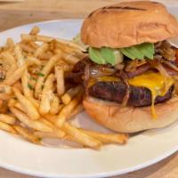 Paradiso Burger 1/2 lb · Mesquite Grilled Snake River Farms Wagyu Beef, Butter Toasted Potato Bun, Caramelized Onions...
