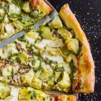 The Godfather Pizza · Grilled chicken, artichokes, mushrooms, pesto and garlic.