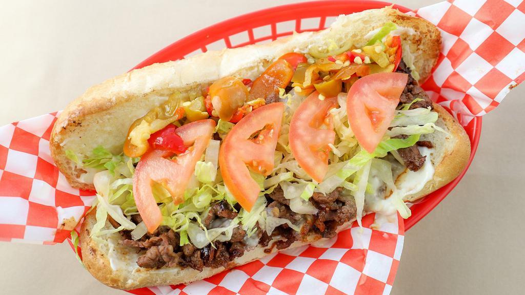 Cheesesteak Hoagie · A choice of Marinated Grilled Chicken, Spicy Pork, or 