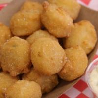 Jalapeno Cheddar Tots · Cheddar tots with a bite!