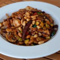 Kung Pao Chicken · Chili, bamboo shoot, carrot, celery, mushroom, zucchini and onion