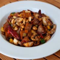 Kung Pao Vegetarian Chicken  · Chili, onion, carrot, celery, bamboo shoot, mushroom, zucchini
