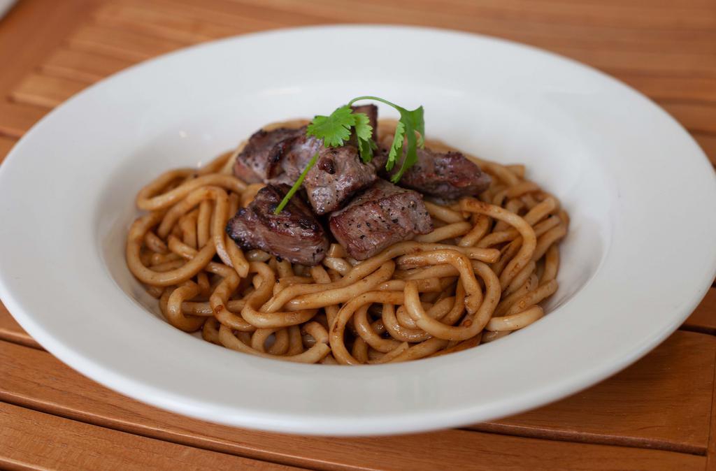 Grilled Beef Tender Noodle · With a choice of Chowmein, Pad Thai, or Garlic Noodle