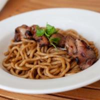 Grilled Pork Noodle · With a choice of Chowmein, Pad Thai, or Garlic Noodle