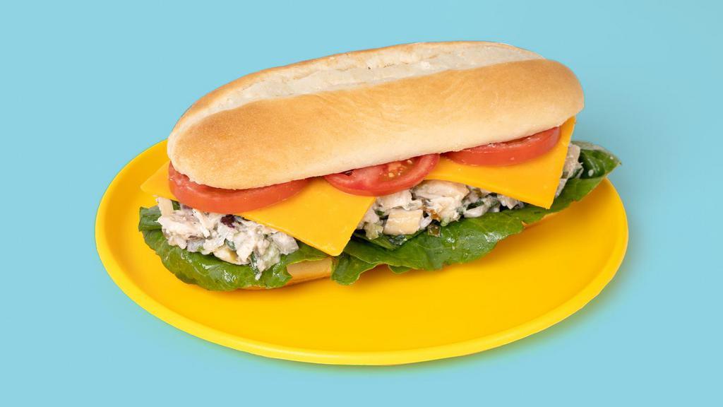 Chicken Salad Sub · Chicken salad with your choice of toppings on bread.