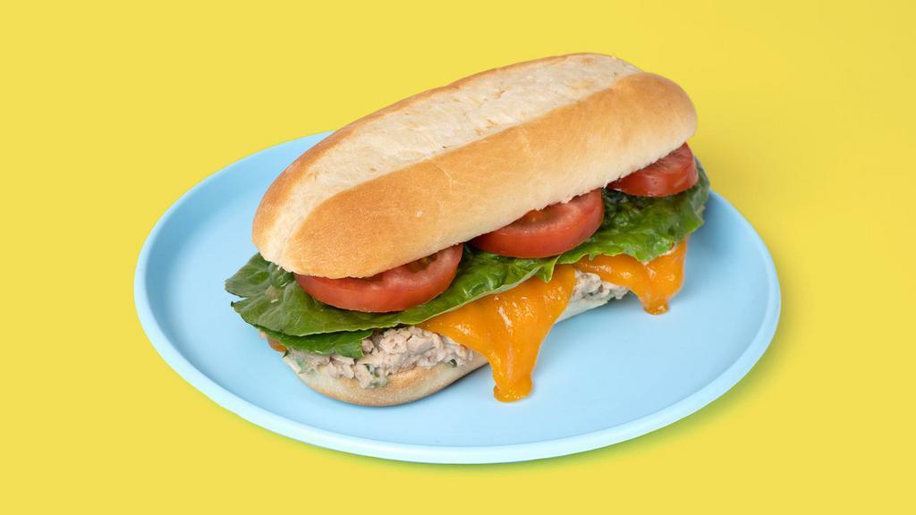 Tuna Melt · Tuna salad and melted cheese with your choice of toppings on bread.