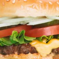 Angus Beef Burger Meal · Angus Beef / House Sauce / American Cheese / Lettuce / Onions / Tomato / Pickles / With Frie...