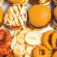 Family Box (8 Mini Burgers Wings and Fries) · Excellent Value for a good family meal - Comes with 8 mini burgers, 8 wings with your choice...