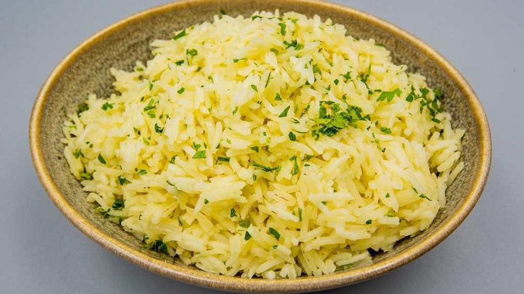 Rice Pilaf · basmati rice, saffron.