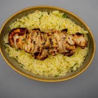 MINI CHICKEN KEBAB · rice pilaf