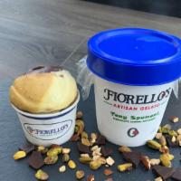 Tony Spumoni 4 Oz Cup Gelato · Fiorello's Hand Made, Hand Packed, Airless Gelato made locally in Marin.

***Note size is di...