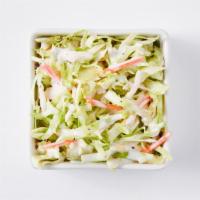 Coleslaw · 120 cal.
Crunchy shredded cabbage, carrots mixed with a sweet and creamy sauce.Crunchy shred...