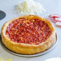 Hawaiian Pizza · A California classic meets the mid-west. Our authentic Chicago crust, layered with the perfe...