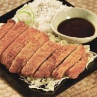 Chicken Katsu · Deep Fried Chicken cutlet and katsu sauce.