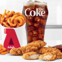 Chicken Tenders (3 Ea.) · 3 crispy chicken tenders served with your choice of dipping sauce. Visit arbys.com for nutri...
