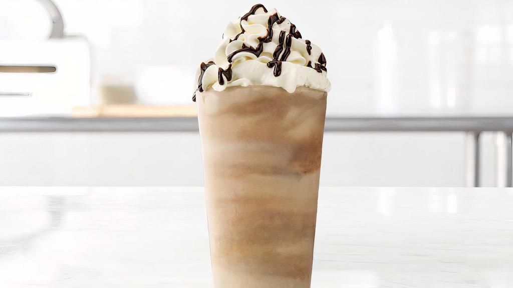 Jamocha Shake · A rich & creamy mocha flavored shake topped with whipped cream. Visit arbys.com for nutritional and allergen information.