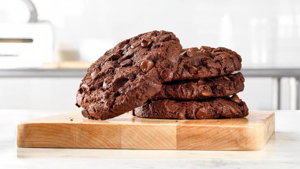 Triple Chocolate Cookie · Warm and rich triple chocolate cookies baked with Ghirardelli chocolate. Visit arbys.com for nutritional and allergen information.