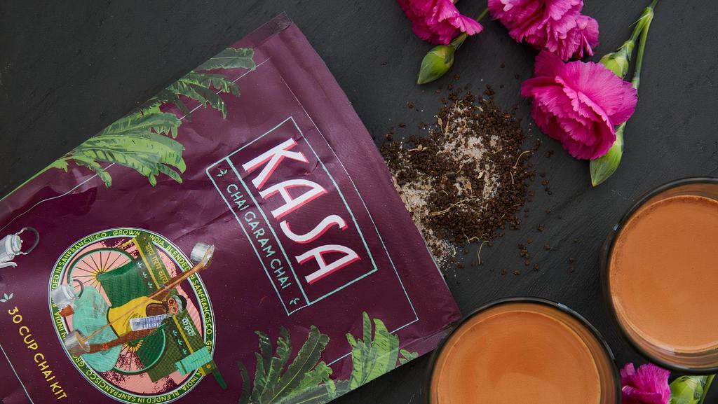 Kasa Chai Kit 30-Cup · For chai lovers who need a refill every couple of hours, we have our 30-cup chai kit, ready in less than 5 minutes.

We use the perfect mix of the finest Indian loose leaf black tea, freshly ground cardamom, cinnamon, demerara sugar and dried ginger, all pre-mixed for you to brew the perfect cup of Kasa Chai at home!

All you need to add is milk or your favourite milk substitute if you are vegan.