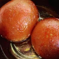 Gulab Jamun - Dessert! · Vegetarian. Traditional Indian dessert. Donuts in sweet rose syrup. (contains dairy) two pie...
