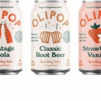Olipop Sparkling Tonic - Strawberry Vanilla · OLIPOP is a range of sparkling tonics that support digestive health. Each 12 oz can has 8-9g...