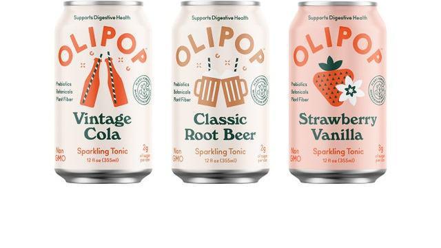 Olipop Sparkling Tonic - Vintage Cola · OLIPOP is a range of sparkling tonics that support digestive health. Each 12 oz can has 8-9g of dietary fiber, 5g of sugar or less, and under 50 calories. OLIPOP combines prebiotics, fiber, and botanical extracts from eight different plant-based ingredients.
