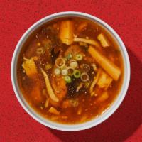 Hot and Sour Soup · Szechuan classic chicken broth with tofu and egg.
