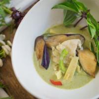 Kang Keaw Wan Gai · One of the most popular curries around Bangkok made with green curry paste served with chick...