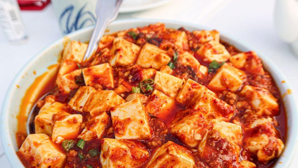 Mapo Tofu · Spicy. Tofu/Minced Pork/Scallion.
