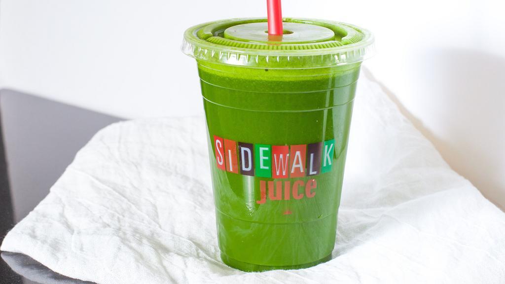 Green Energy · Spinach, parsley, kale, celery, cucumber, apple, lemon and ginger.