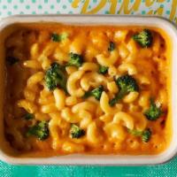 Broccoli Mac and Cheese · Made with Gluten Free Noodles.. *Regular contains dairy . *Vegan contains sunflower