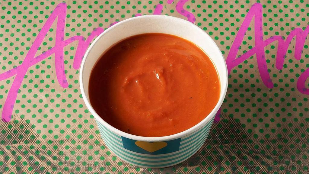 Tomato Bisque · * Regular contains dairy . * Vegan contains tree-nuts (coconut)
