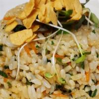 Garlic Rice · soy / carrots / onions / parsley