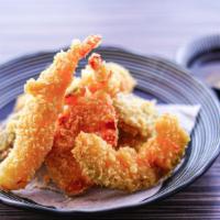 Assorted Tempura · 2pcs shrimp and assorted veggie tempura