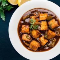 Spicy Chilli Paneer · Spicy appetizer made by tossed fried paneer (farmers cheese) in sweet sour and spicy chilli ...