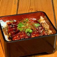 Grilled Unagi Bowl · Binchotan charcoal grilled Unagi eel, with sweet smokey soy based Kabayaki sauce
