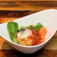 Ikura Salmon Benedict · Yaki-onigiri benedict with Ikura and salmon also comes with poached egg
