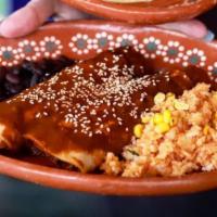 Chicken Mole Enchilada · 