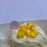 Mango Souffle · Fresh mango, mango cream, whipped cream.