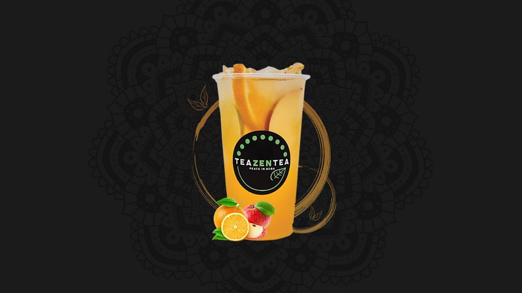 Passion Fruit Mix Tea · Refreshing passion fruit tea with slices of apples, lime and oranges.
