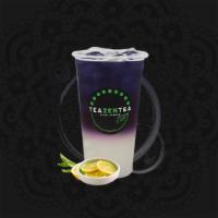 Lemonade Butterfly · Lemonade juice and butterfly tea blended with cane sugar.