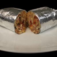  Breakfast Burrito · Two Scrambled Eggs, Rice, Beans, Cheese, and salsa