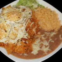 Chilaquiles
 · Tortilla Chips, Sour Cream, Onions, Cheese, and Choice of Red or Green Salsa.