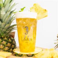 Golden Pineapple Crema · House made pineapple puree topped off with our cold brewed Jasmine green tea and our signatu...