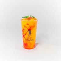 Mango Almighty · A classic drink combines the sweetness of. mango with the subtle saltiness of chamoy and spi...