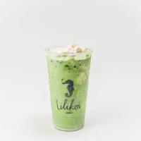 Matcha Horchata · Horchata smoothie topped off with matcha