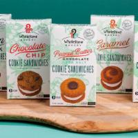 2 Pack Cookie Sandwiches (5 Pack (Assortment)) · One of each included:

Chocolate Chip: the crowd-pleaser, made with 74% organic dark chocola...